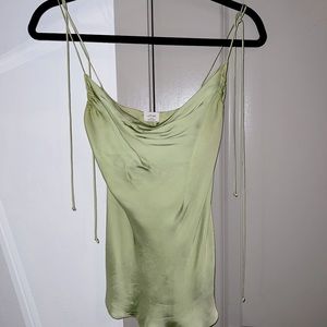 ARITZIA Wilfred satin camisole in sage green size xxs